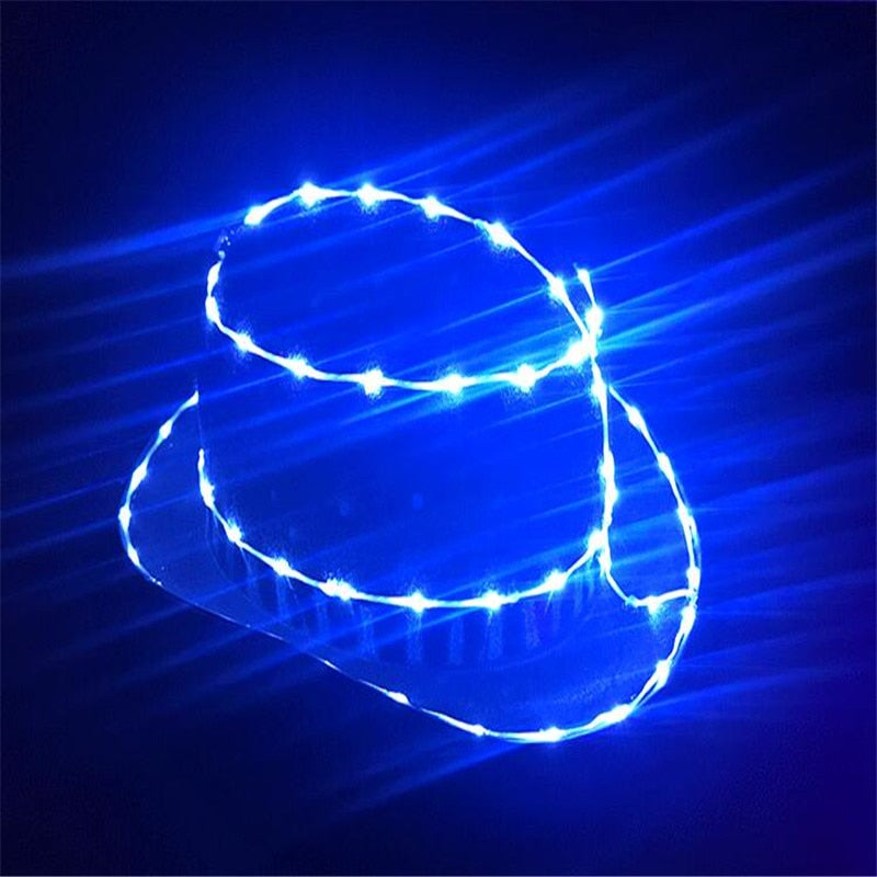 LZ37 LED luminous light hat ballroom dance led costumes dj car catwalks stage show wears led clothes dress party wears led bar