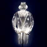 LED Clothing novel Swallowtail luminous costumes top Men led Clothes Carnival LED Ballroom Bar Glowing Dance Dress Accesso