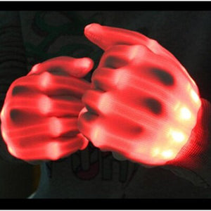 Glowing Party Halloween Led Clothes 1 Pair Unisex Lighting Up Led Gloves Flash For Party Decorations Dancing Luminous Toys