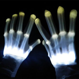 Glowing Party Halloween Led Clothes 1 Pair Unisex Lighting Up Led Gloves Flash For Party Decorations Dancing Luminous Toys