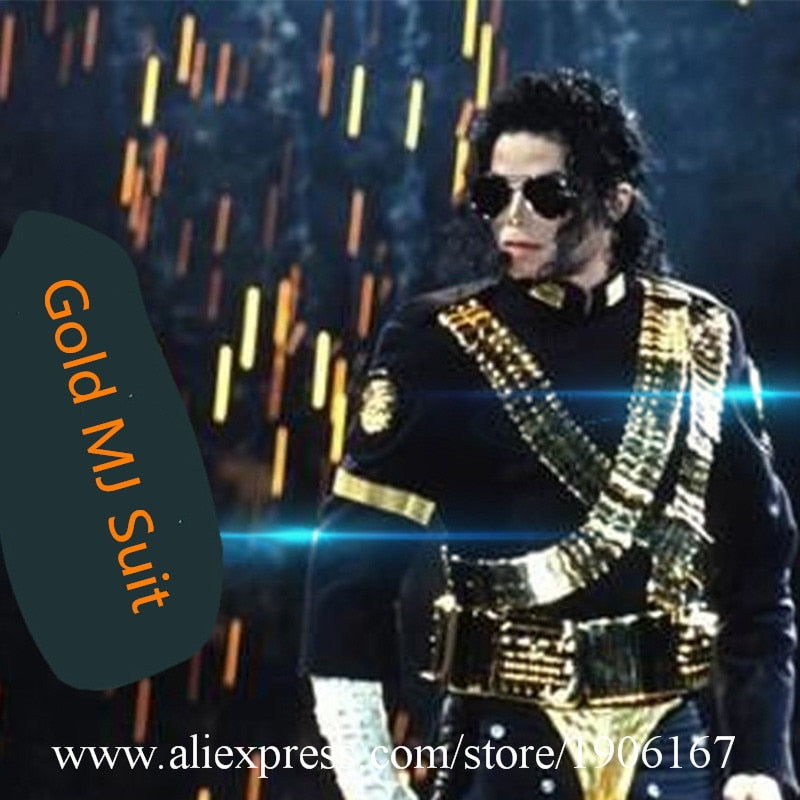 Gold Mirror MJ Style Jazz Dance Suit Clothes Stage Performance DS DJ Singer Hip Hop Modern Dance Outfit Ballroom Party Costume