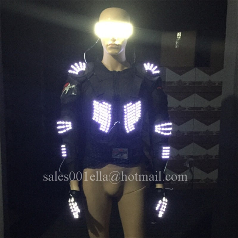 New Design LED Luminous Light Up Suit Clothes Flashing Ballroom Costume Party Dance Wear