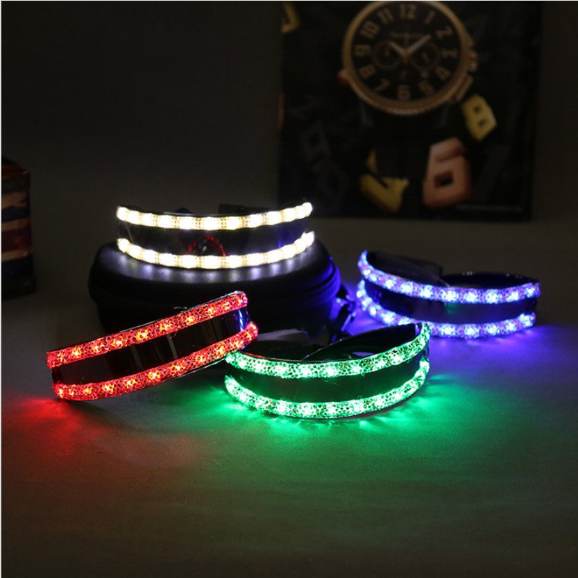 New Fashion Christmas LED Glasses Laser Stage Props LED Growing Light Performance Stage Costume Clothes