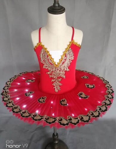 Ruoru Professional Ballet Tutu LED Swan Lake Adult Ballet Dance Clothes Tutu Skirt Women Ballerina Dress for Party girls Ballet
