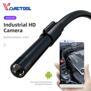 Vdiagtool Endoscope Camera 5.5mm 7mm 8mm IP67 Waterproof 6 LED Borescope Car Inspection Camera For Android Loptop