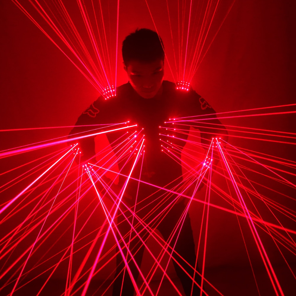 Red Laser Waistcoat LED Clothes, Laser Suits, 650nm Laser Man Costumes For Nightclub Performers