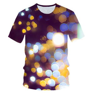 2020 Summer 4-20 Years Boys Girls Colorful 3D T-shirt Kids Funny Neon Lights Harajuku T shirt Children Fashion Tshirts Clothes