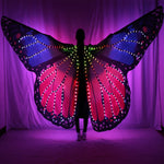 New Women Belly Dance Wing Butterfly Halloween Full Color Pixel Smart LED Wings Girls Dance Cloak Accessories Props Stage