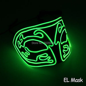 Drop Shipping Led kitsune Glowing Mask Flashing EL Neon light Mask For Wedding Festival Party Decoration