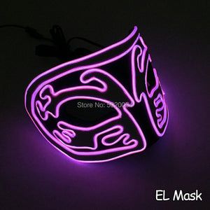 Drop Shipping Led kitsune Glowing Mask Flashing EL Neon light Mask For Wedding Festival Party Decoration