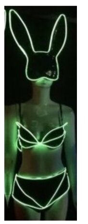 Dancer Nightclub Bar music Festival DJ Dance Team GOGO Illuminated LED Cold Light Rabbit Mask Costume