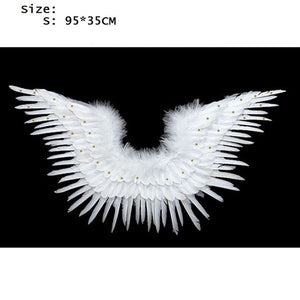 Angel Feather Wing  Costume Cosplay Fairy Night Fancy Dress Photo Props Adult Children Party Event Halloween Christmas Xmas