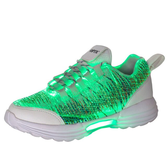 Plus Size 35-46 Luminous Sneakers Outdoor Running Shoes Women Men Boys Girls USB Charging Party LED Light up Dance Shoes