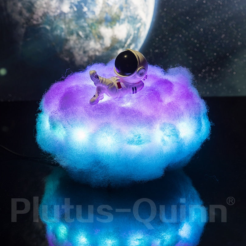 New Dropship Special LED Colorful Clouds Astronaut Lamp With Rainbow Effect As Children's Night Light Creative Gift In 2020