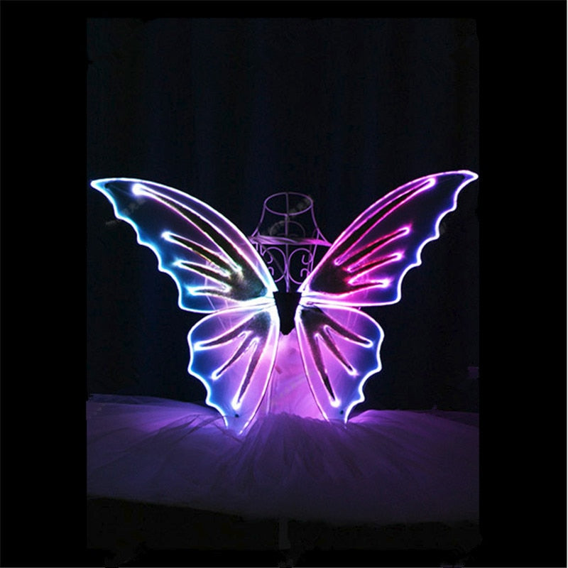 TC-171A Programmable LED costumes RGB light colorful wings full color ballroom stage costumes belly dance dresses luminous wears