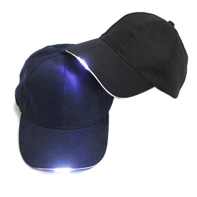 Outdoor Accessories Solid Caps Night LED Flashlight Fishing Hunting Hats Walking Hat Cycling Clothes