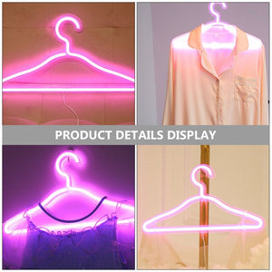 LED Neon Light USB Powered Clothes Stand Decorative Lights Hanger Light