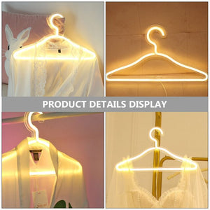 LED Neon Light USB Powered Clothes Stand Decorative Lights Hanger Light