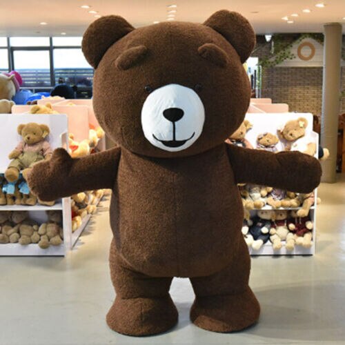 2020 Unisex Halloween Inflatable Teddy Bear Plush Mascot Costume Party Game Fancy Dress Birthday Gifts