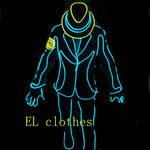 El Wire Glowing Clothes Jazz Jacket DIY Light Up Flashing EL LED suits For Men Hip Hop Streetwear Clothes  Rock DJ sets