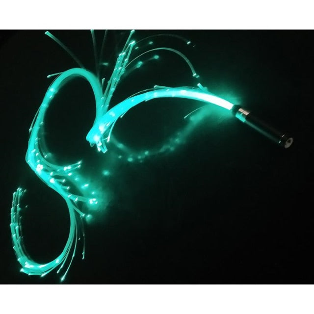 USB Chargeable Colorful LED Fiber Optic Whip Dance Whip Glowing Hand Rope Flash Whip  Atmosphere Props for Dance Festival Party