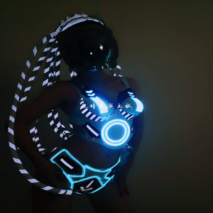 Gogo costumes future technology glowing nightclub bar atmosphere props party led stage dance wear