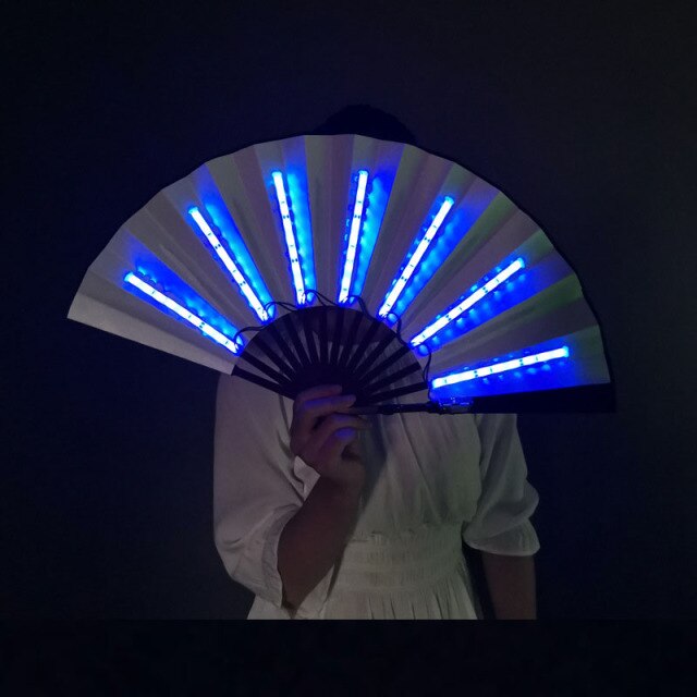 Glowing LED Fan Dancing Lights Fan Night Show DJ Fluorescent Costumes Bar Night Club Wedding Birthday Party Gifts Home Decor