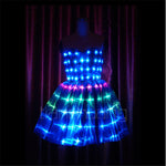 TC-90 LED colorful light women costumes party skirt wear ballroom dance ballet LED costumes Full color programmable RGB dresses