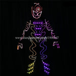 Programmable LED Light Up Optic Fiber Costumes TV Stage Show DMX512 Controlled Glowing Team Dance Performance Clothes Robot Suit