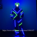 Cool Led Growing Robot Suit Led Luminous Light Up Ballroom Costume With LED Helmet Dance Performance Stage Party Event Clothes