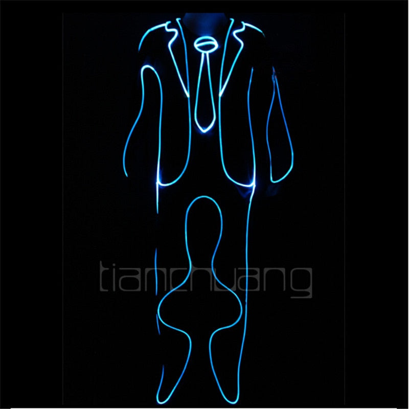TC-107 Dance Programmable led clothes Full color RGB colorful light robot costumes suit party dj wears ballroom stage show dress