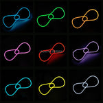 New Style 10 Colors Choice Flashing Light Up LED Neon Bow Tie EL wire Glowing BowTie For Night Party Dance DJ Bar Decor