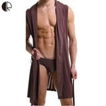 New Arrival Men's Fashion Sexy Casual Sleeveless Hooded Robe Lounge 4 Color 3 Size Wholesales,Free Shipping,AP076