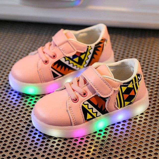 Kids Sneakers LED Luminous Child Toddler Casual Colorful Light Shoes kids boys girls drop shipping