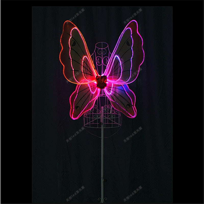 TC-171D Women led dance costumes RGB light full color butterfly wings programmable bar stage dress dj clothes cosplay wears led