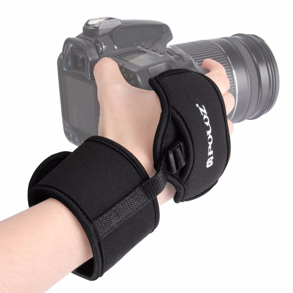 PULUZ Soft Neoprene Hand Grip Wrist Strap With 1/4 Inch Screw Plastic Plate Professional Camera Accessory For SLR/DSLR Camera