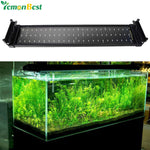 11W Fish Tank Aquarium LED Lighting 50CM-70CM Extendable Frame Lamp SMD 72 Leds White + Blue 2 Modes With EU/US/UK Plug Adapter