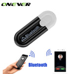 2 in 1 3.5mm & USB Bluetooth Car Kit Receiver Handsfree Music Audio Receiver Adapter AUX Kit with Mic for Headphone Car Stereo