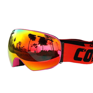 COPOZZ ski goggles double layers UV400 anti-fog big ski mask glasses skiing men women snow snowboard goggles