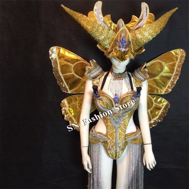 MD07 Bar ballroom dance led costumes dress bellydance butterfiy wings colorful led wear clothes stage dj sexy led bra no light