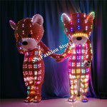 TC-165 Programmable led costumes ballroom dance robot clothes party bar lighted doll colorful color stage show wears performance