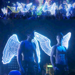 Creative LED glowing angel wings for men and women Nightclub bar show light clothes show stage costume Colourful butterfly