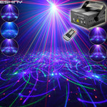 EHINY MINI RGB 2 Lens Laser 64 Patterns Projector Club Family Party Bar DJ Disco Holiday Xmas Dance Lighting Stage Lights N8T159