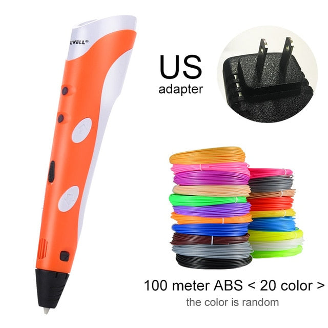 Myriwell 3D Pen Original DIY 3D Printing Pen With 100M ABS/PLA Filament Creative Toy Gift For Kids Design Drawing