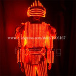 Colorful LED Illuminating Armor Robot Suit Costume Stage RGB Led lighting Robot Show Clothes Dress Up With Led Luminous Helmet