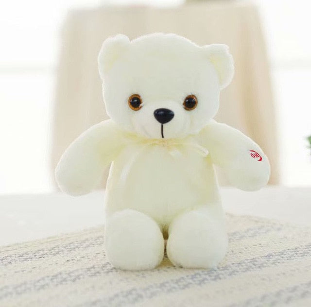 Luminous 30/50/80cm Creative Light Up LED Teddy Bear Stuffed Animal Plush Toy Colorful Glowing Teddy Bear Christmas Gift for Kid