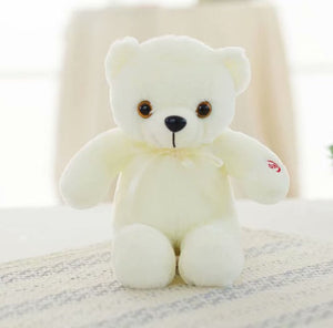 Luminous 30/50/80cm Creative Light Up LED Teddy Bear Stuffed Animal Plush Toy Colorful Glowing Teddy Bear Christmas Gift for Kid