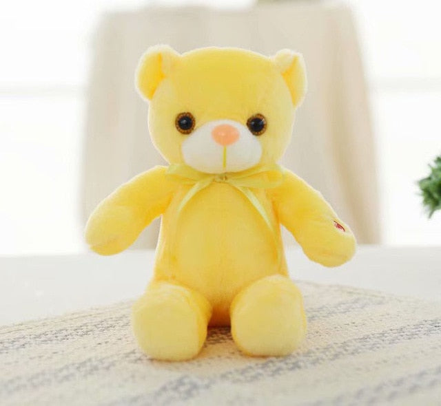 Luminous 30/50/80cm Creative Light Up LED Teddy Bear Stuffed Animal Plush Toy Colorful Glowing Teddy Bear Christmas Gift for Kid