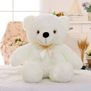 Luminous 30/50/80cm Creative Light Up LED Teddy Bear Stuffed Animal Plush Toy Colorful Glowing Teddy Bear Christmas Gift for Kid