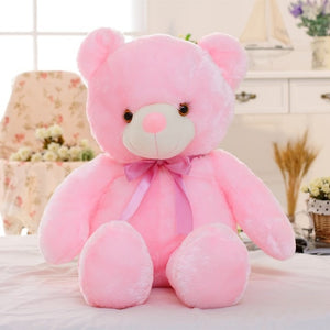 Luminous 30/50/80cm Creative Light Up LED Teddy Bear Stuffed Animal Plush Toy Colorful Glowing Teddy Bear Christmas Gift for Kid